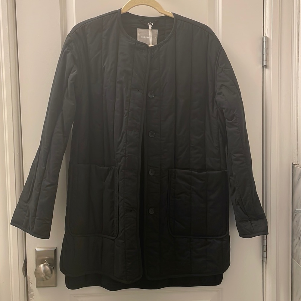 NWT Everlane Black Quilted Coat